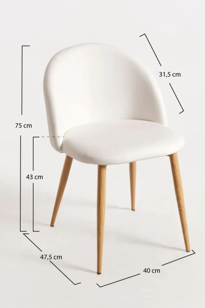 Set 4 Vint Kunstlederen Stoelen