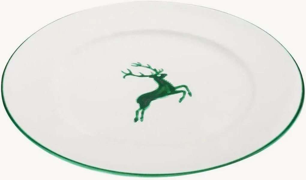 Handgemaakt dinerbord Grüner Hirsch