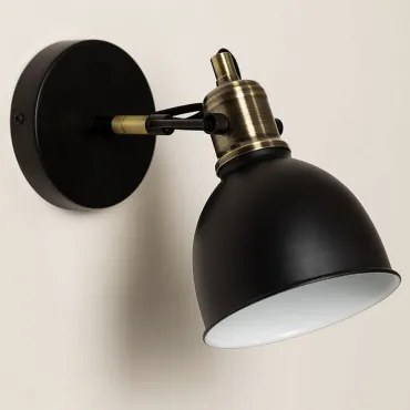 Draaibare Metalen Wandlamp Louise Zwart - Sklum
