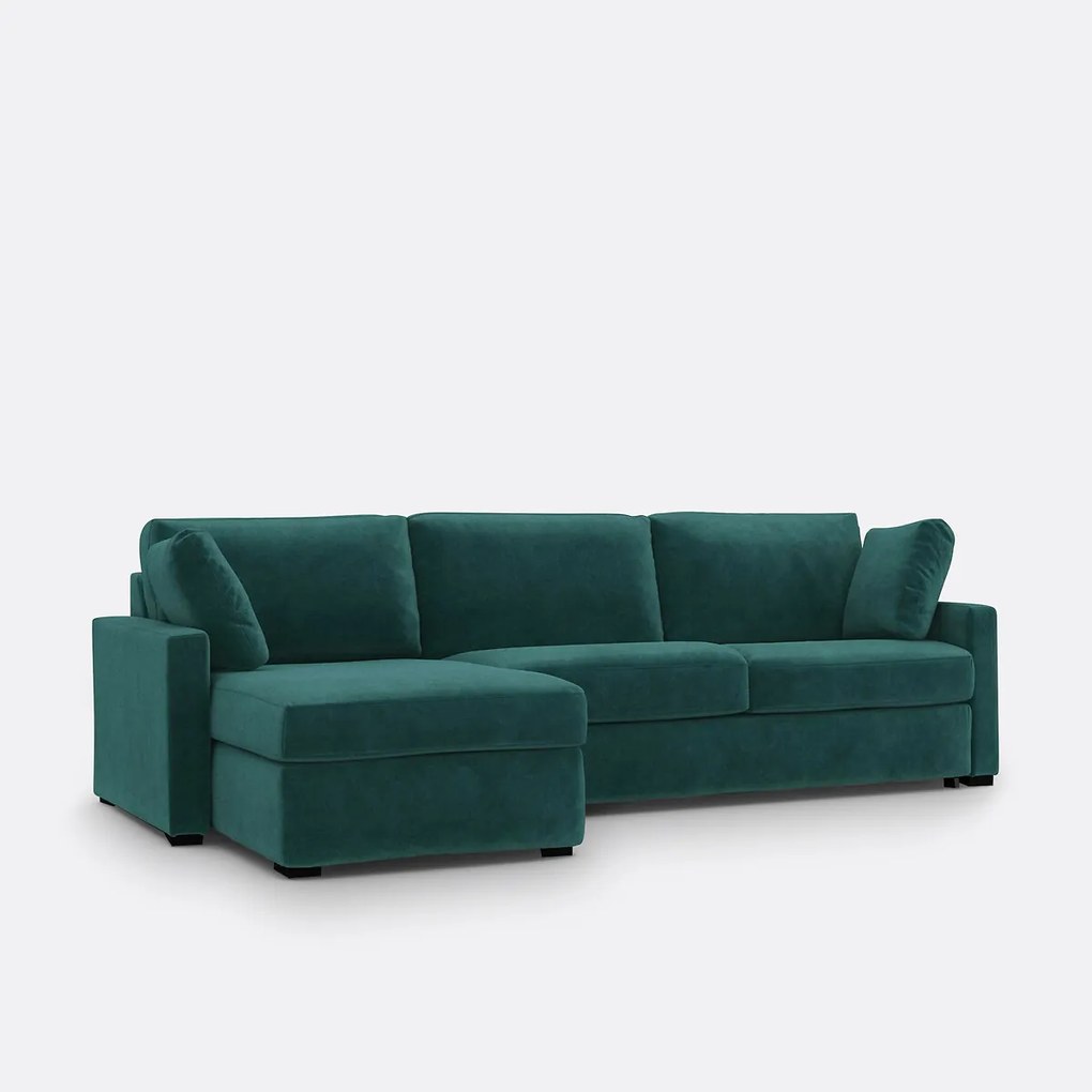 Hoekbank, omvormbaar, 4-zits, fluweel, Comfort Bultex®, TIMOR