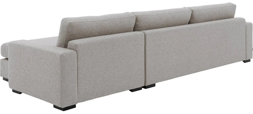 Goossens Hoekbank Lucca Met Chaise Longue grijs, stof, stijlvol landelijk