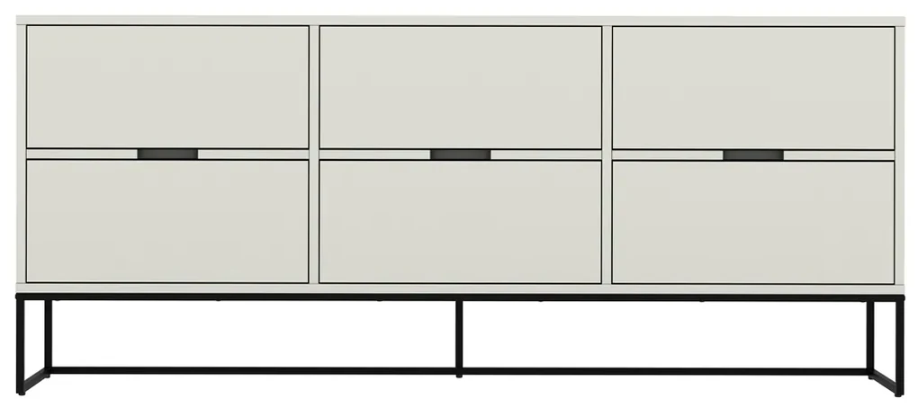 Tenzo Lipp Scandinavisch Dressoir Wit - 176x43x76cm.