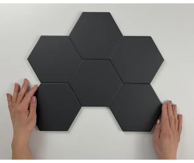 Cifre Ceramica Hexagon Timeless wand- en vloertegel - 15x17cm - 9mm - Zeshoek - Zwart mat SW07311860-2