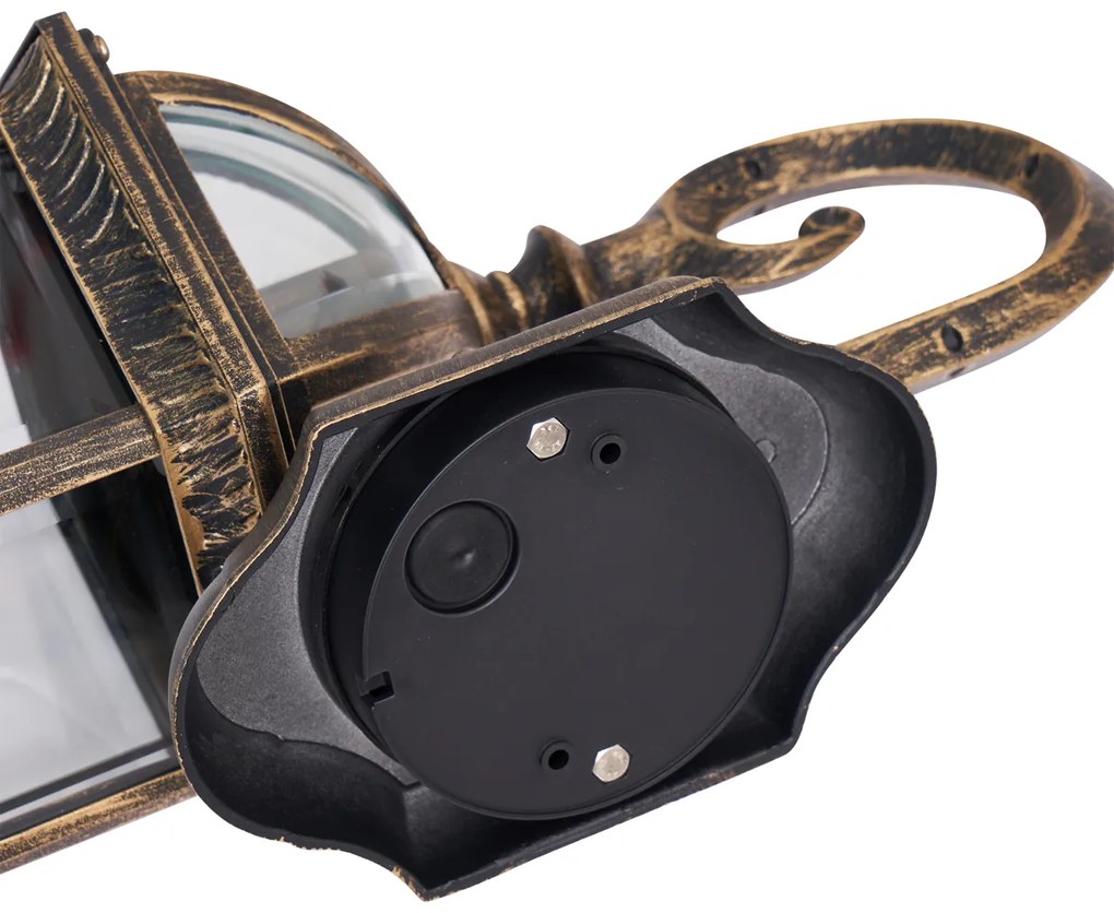 Klassieke buiten wandlamp antiek goud IP44 - Glasgow