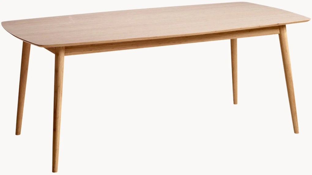 Eettafel Donna van bamboehout, handgemaakt