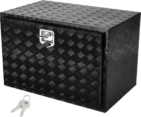VEVOR Truckbox gereedschapskist, onderbouw aanhangwagenkist, gereedschapskist, 1219 x 432 x 457 mm pick-up opbergkist, aluminiumlegering, 50 kg laadvermogen gereedschapskist, afsluitbare opbergkist