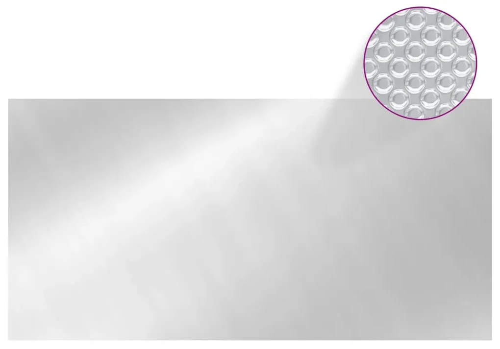 vidaXL Zwembadfolie solar drijvend rechthoekig 10x5 m PE zilverkleurig