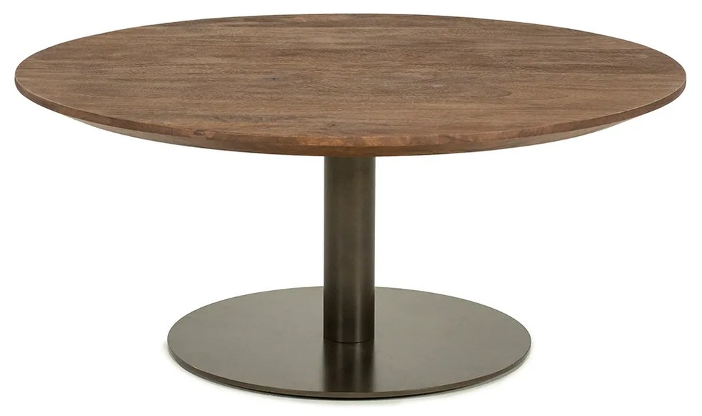 Brons Potige Salontafel Rond - 80 X 80cm.