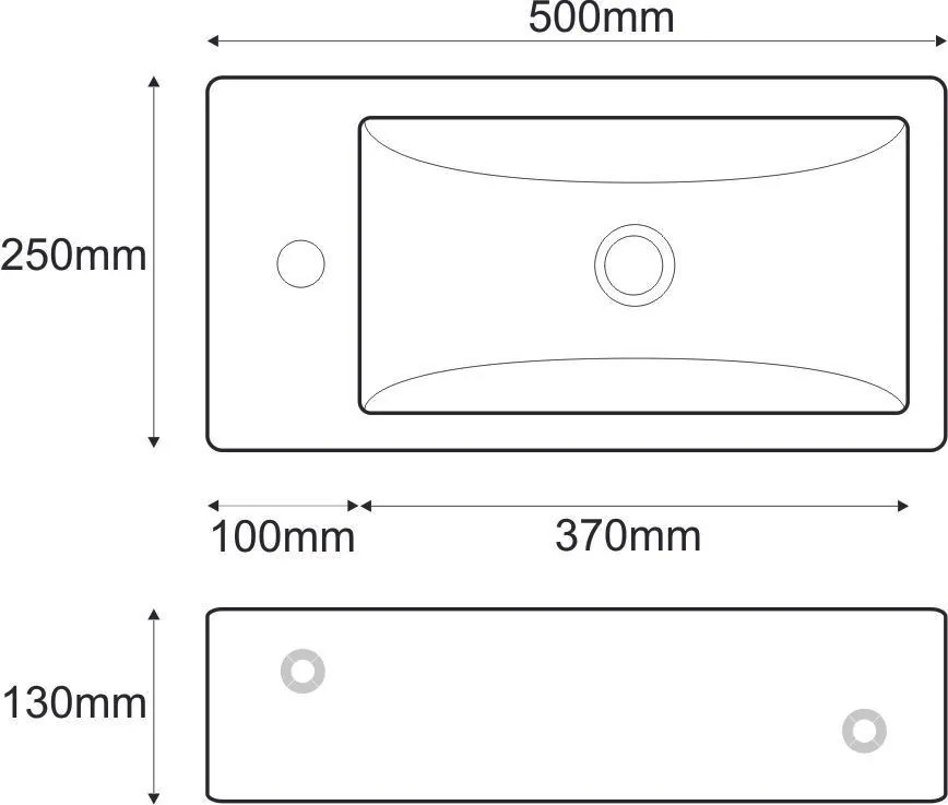 Mueller One-Pack Metis fontein compleet wit 50x25x13cm