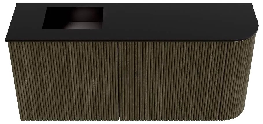Mondiaz Joya 90cm toiletmeubel ronding rechts shadow met wastafel faye links zonder kraangat urban