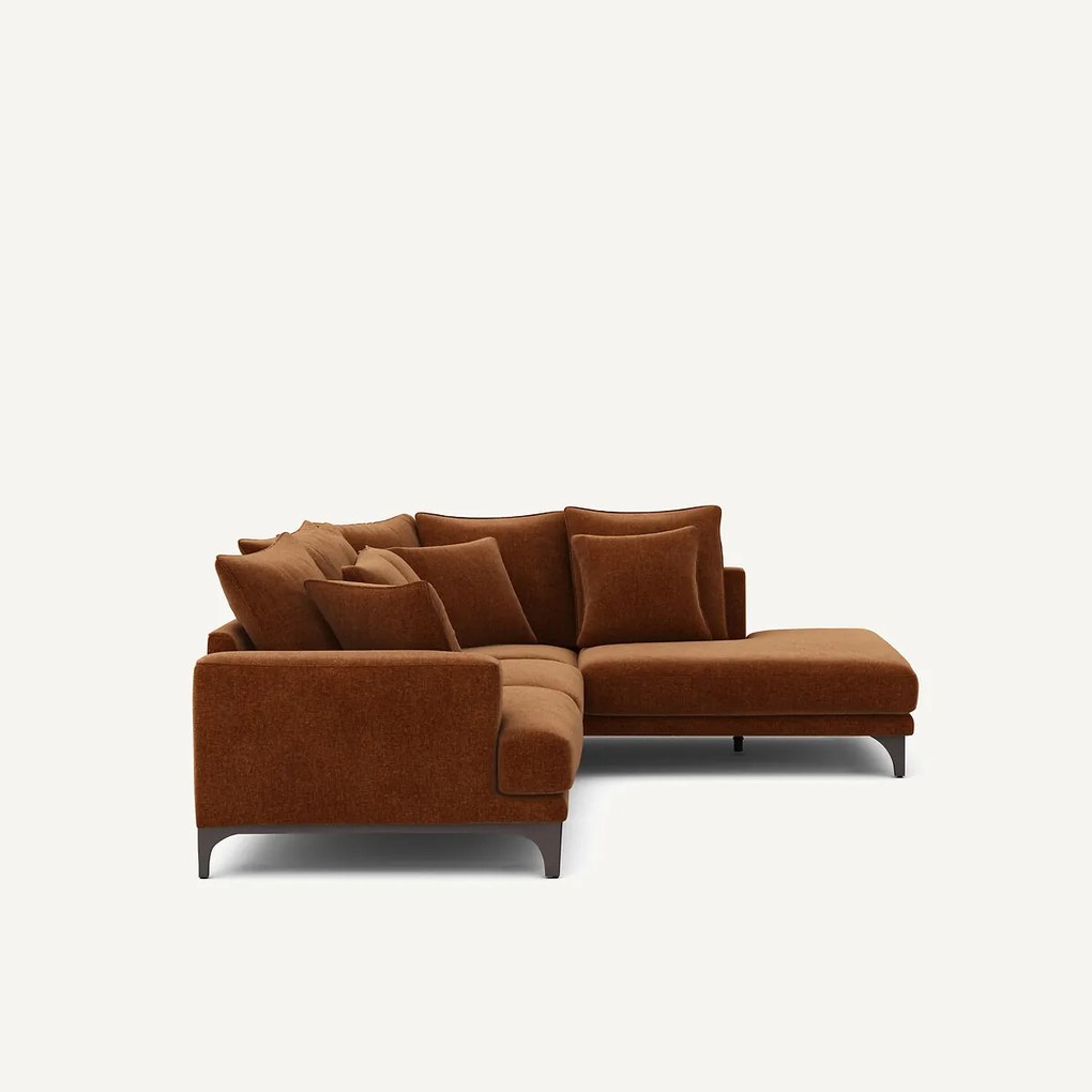 Hoekbank in chenille fluweel, ARMENTO