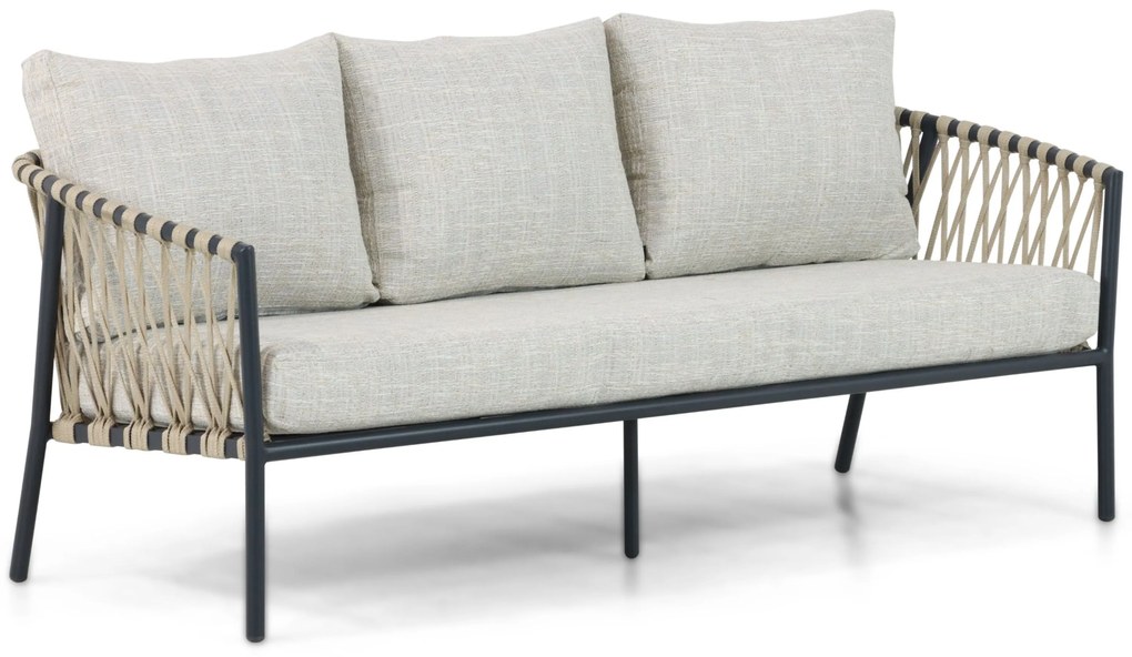Stoel en Bank Loungeset 5 personen Aluminium/rope Grijs  Lifestyle Garden Furniture Feraro