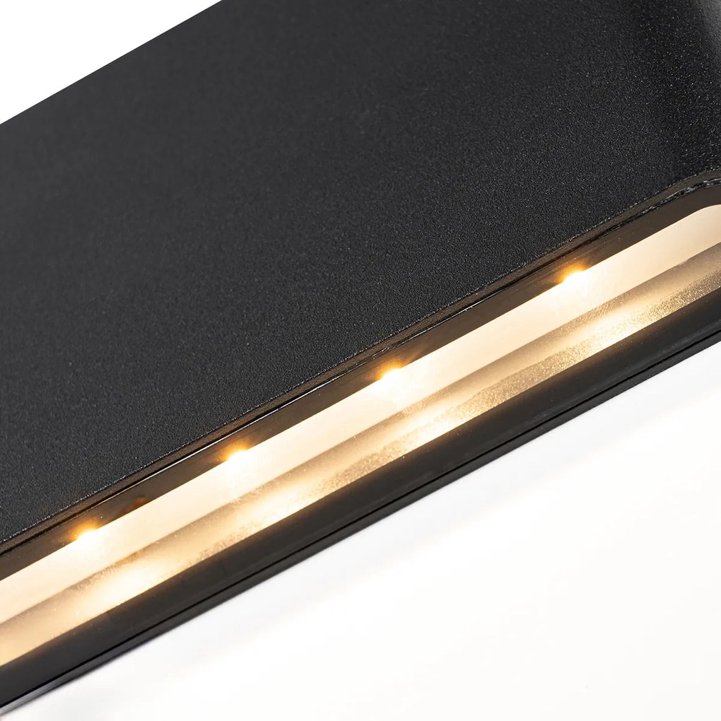 Buiten wandlamp zwart incl. LED met huisnummers IP54 - Kandi Modern, Design IP54 Buitenverlichting