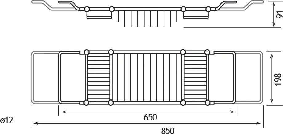 Eastbrook Solid badbrug chroom