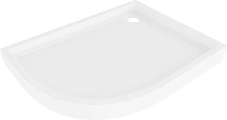 Mexen Flow+ asymmetrische kwartrond douchebak Rechts 100 x 90 cm, wit glanzend - 46Q109010RH