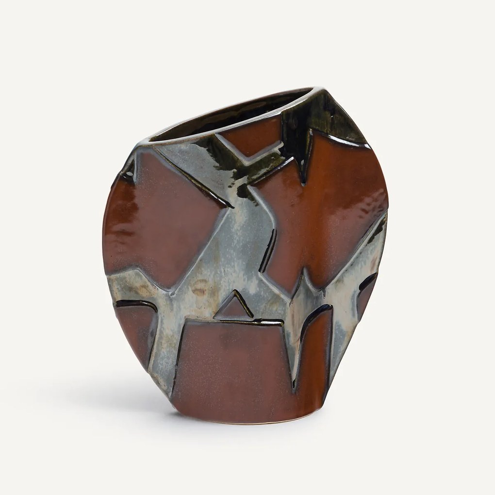 Handgeverfde keramische vaas, Iridyo