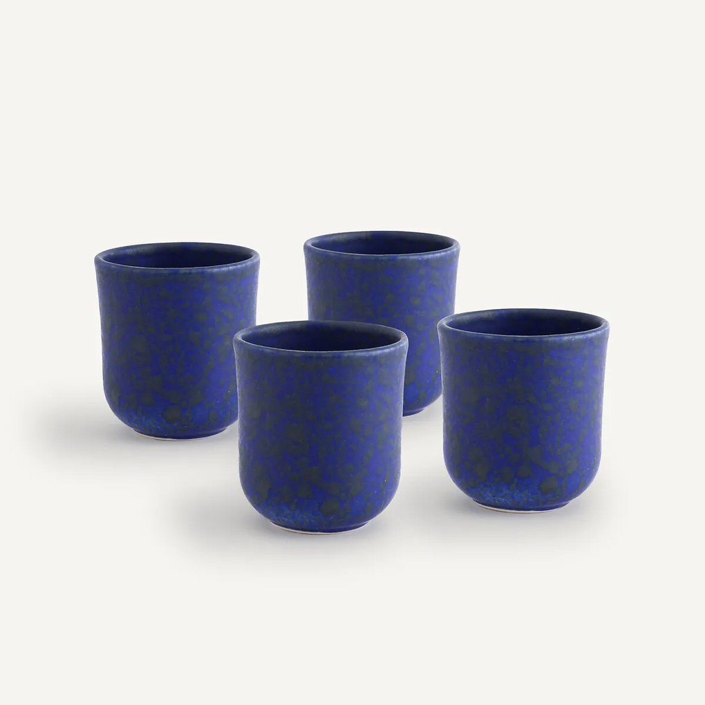 Set van 4 kopjes in aardewerk, Mytili