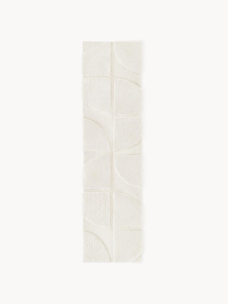 Pluizig hoogpolige loper Jade met verhoogd hoog-laag structuur