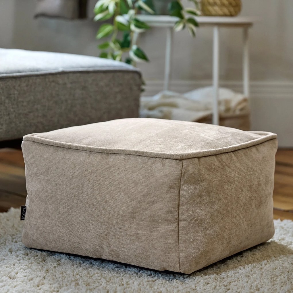 Amara Poef Chenille - Beige