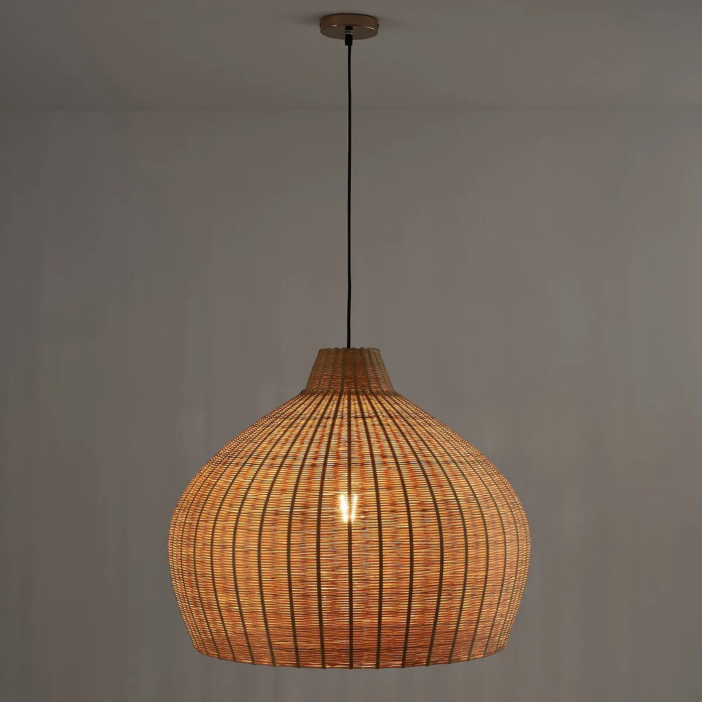 Hanglamp in gevlochten bamboe,Ø60 cm, Vani