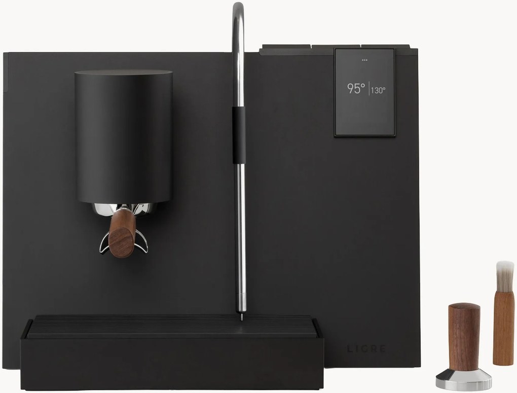 Espressomachine youn black-mat, walnut