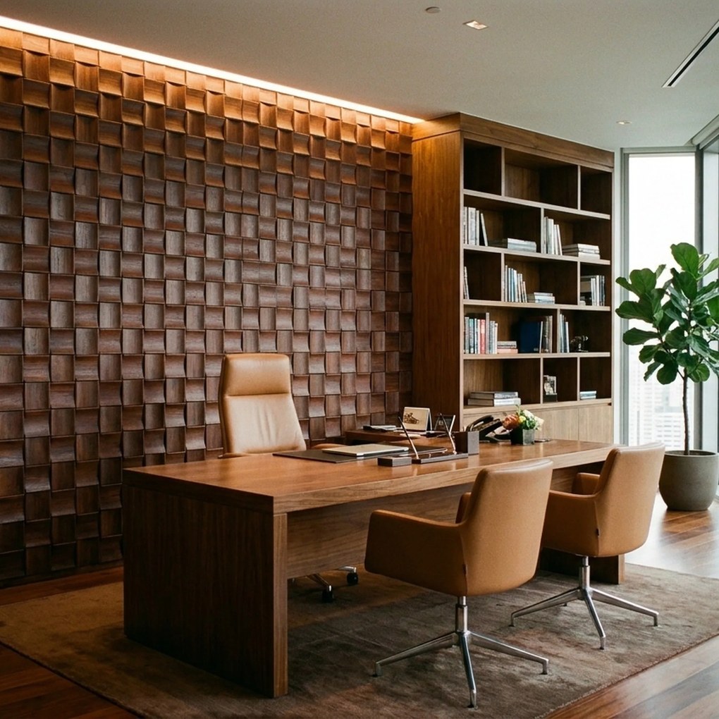 3D Houten Wandpaneel | Merbau XL | 30×60 cm | Wanddecoratie