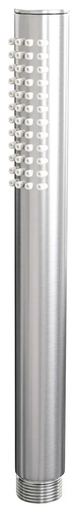 Brauer Stripe thermostatische badkraan met wandhouder en staafhanddouche RVS geborsteld PVD
