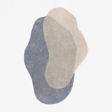 Onregelmatig Vloerkleed 180x275 Cm Van Katoen Idalis Pastelkleurige - Sklum