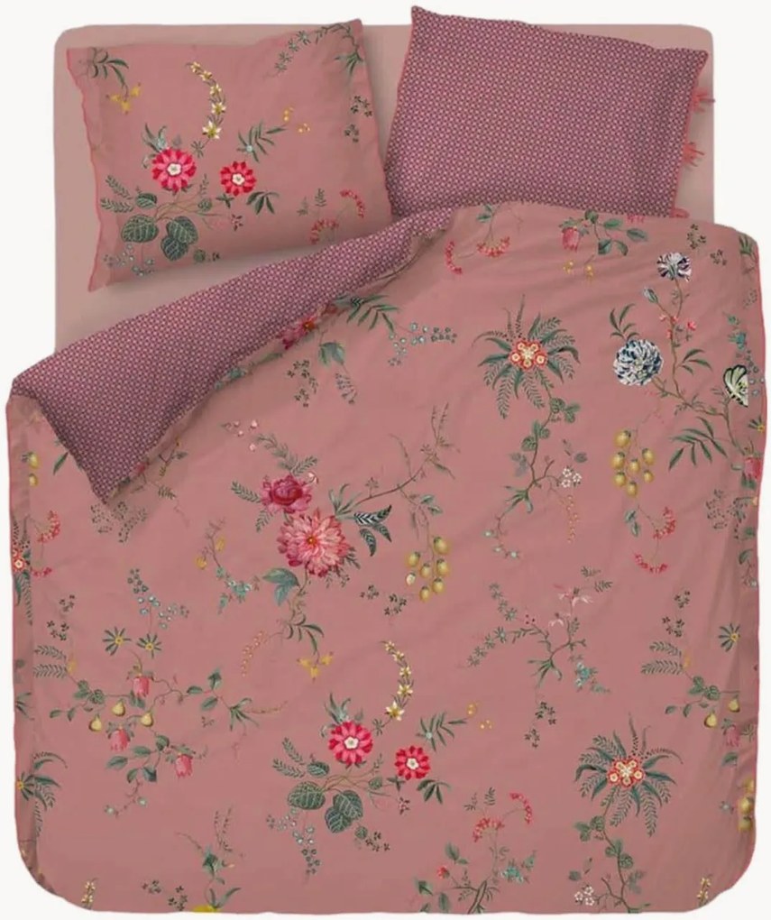 Katoenen perkal dekbedovertrekset Fleur Grandeur