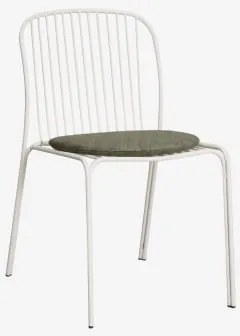 Pack Van 4 Tuinstoelen Van Staal Anerina Gardenia Wit & Groen – Intens Olijf - Sklum
