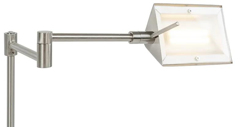 Design tafellamp staal incl. LED met touch dimmer - Notia Modern Binnenverlichting Lamp