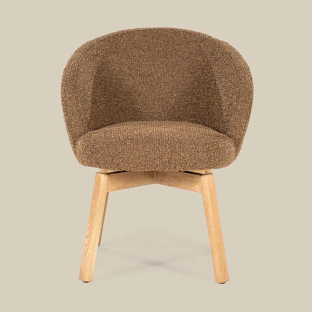 Eetstoel Hout Frame Bruin