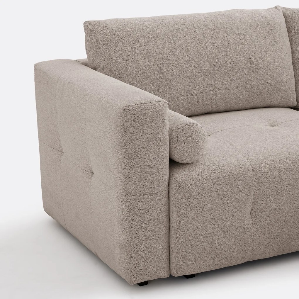 Hoekslaapbank van gemêleerde chenille, MASI