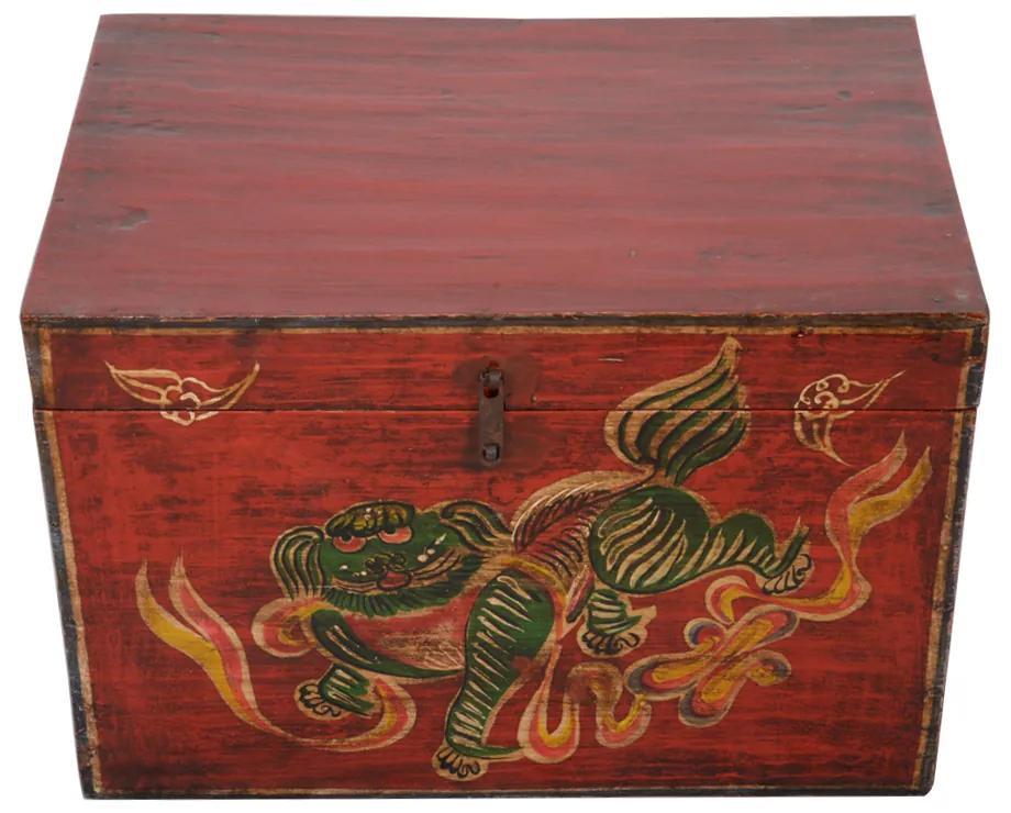 Fine Asianliving Antieke Chinese Kist Handgeschilderd Chinese Mythe
