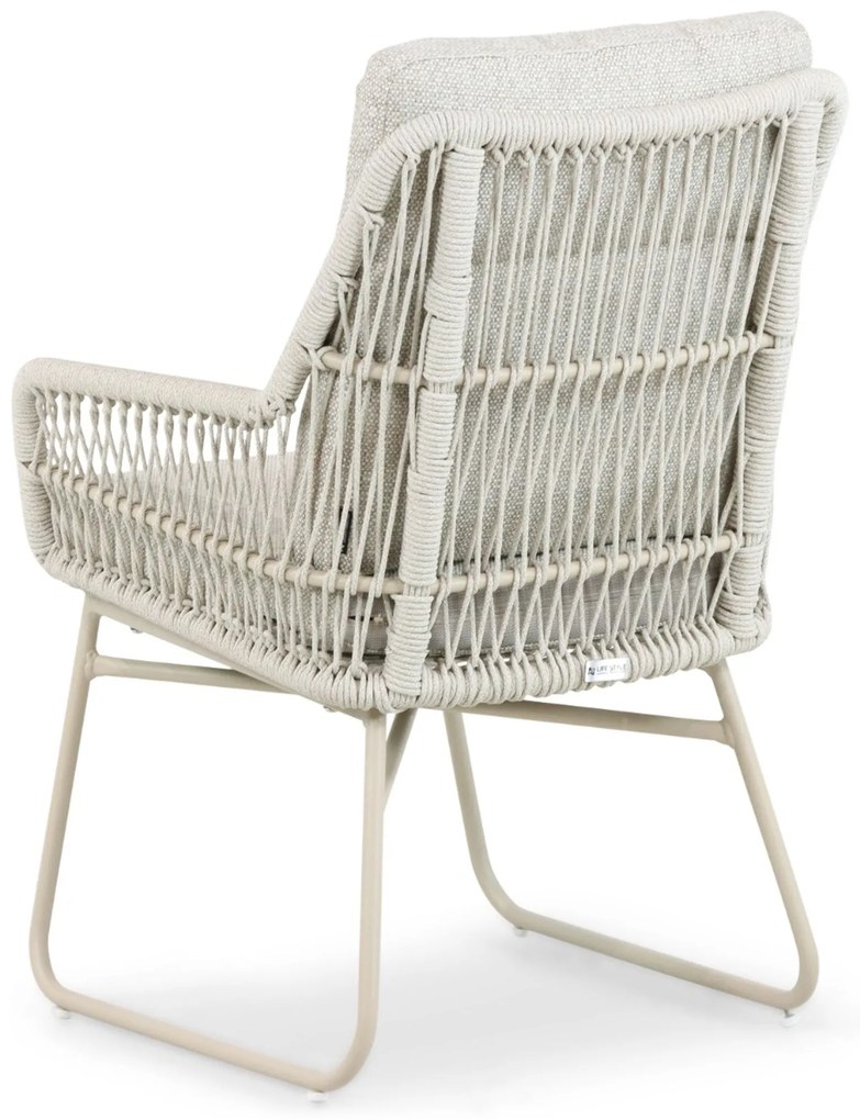 Tuinset 4 personen 180 cm Aluminium/rope Taupe Lifestyle Garden Furniture Vicente/Camila
