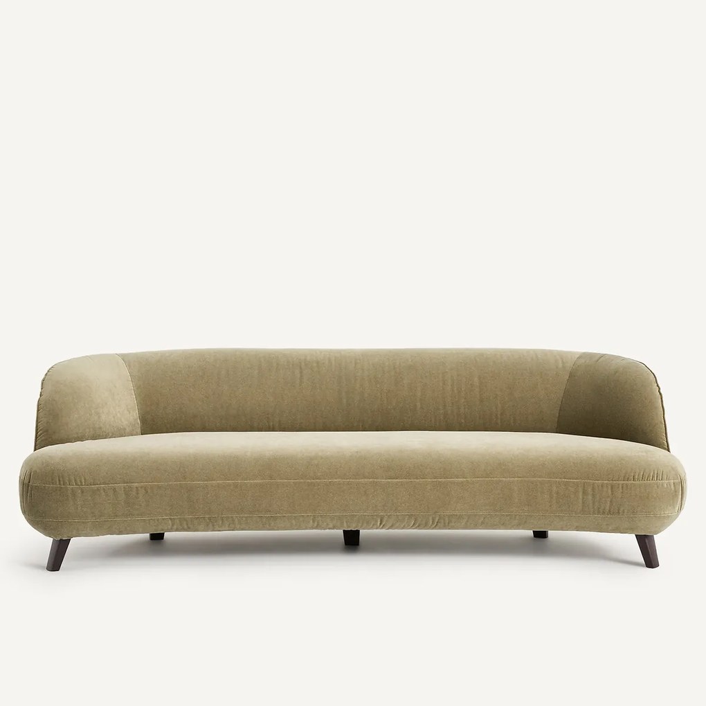 5-zits bank in linnen fluweel, Rosebury, ontwerp Emmanuel Gallina
