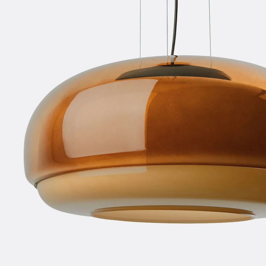 Hanglamp in gekleurd glas Ø45 cm, Kinoko