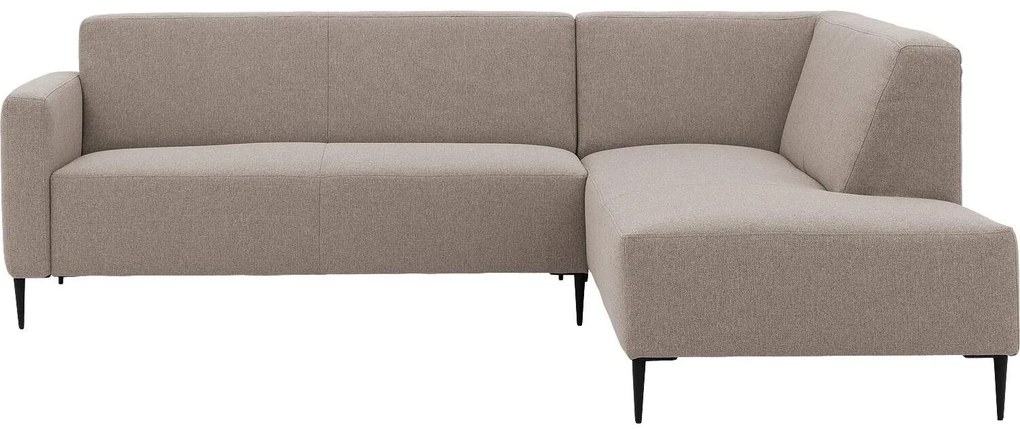 Goossens  Key West grijs, stof, 2,5-zits, modern design met ligelement rechts