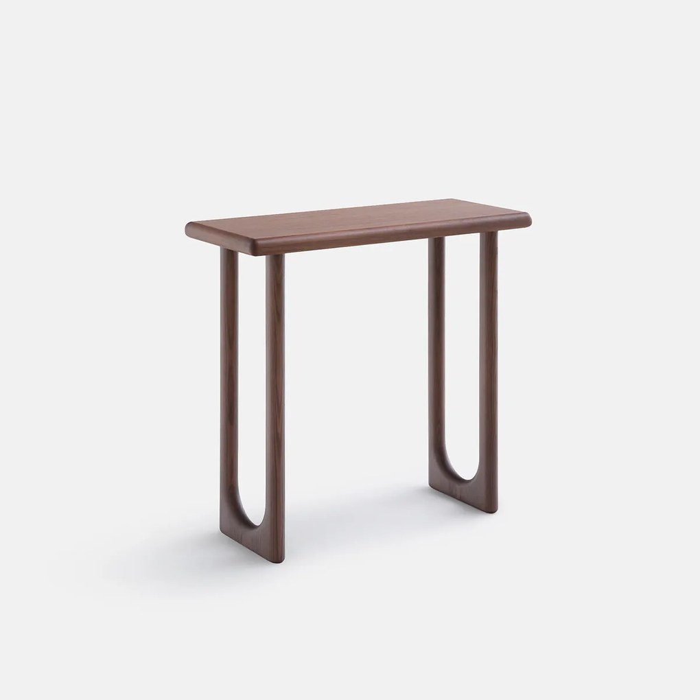 Nachtkastje, massief notenhout en fineer, massief essen, breedte 80 cm, DOUVE