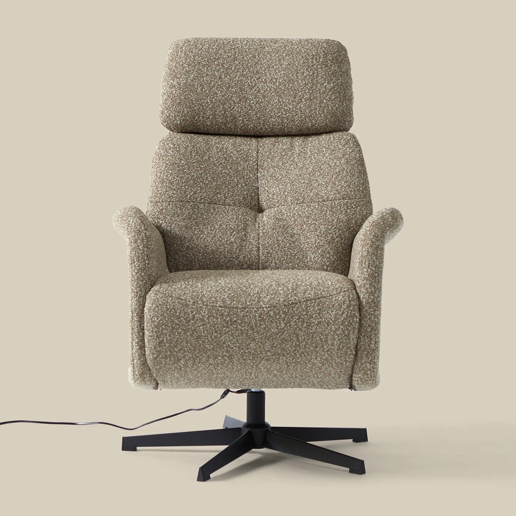 Relaxfauteuil Elektrisch Taupe Stof