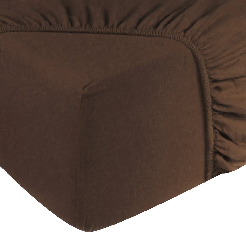 Hoeslaken flanel - 100% katoen - 90x200 - bruin