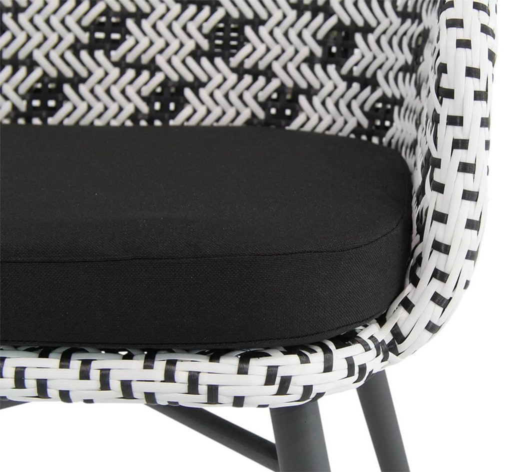 Tuinset 6 personen 260 cm Wicker Zwart Lifestyle Garden Furniture Crossway/Trente