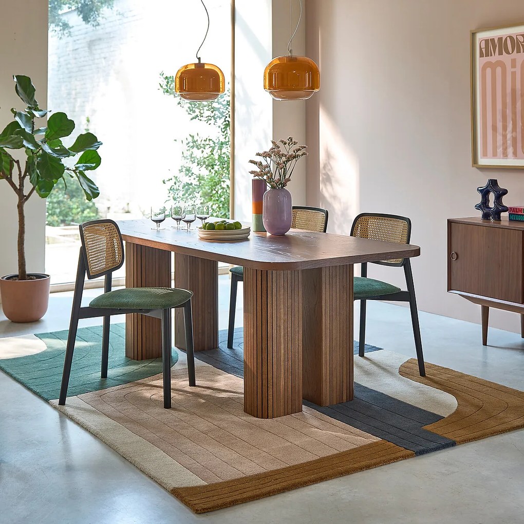 Set van 2 stoelen in beukenhout en vlechtwerk, Rivio