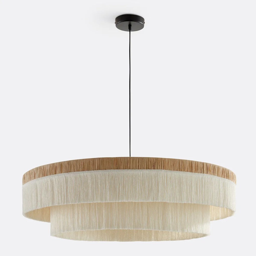 Hanglamp in raffia met franjes Ø86 cm, Kavi