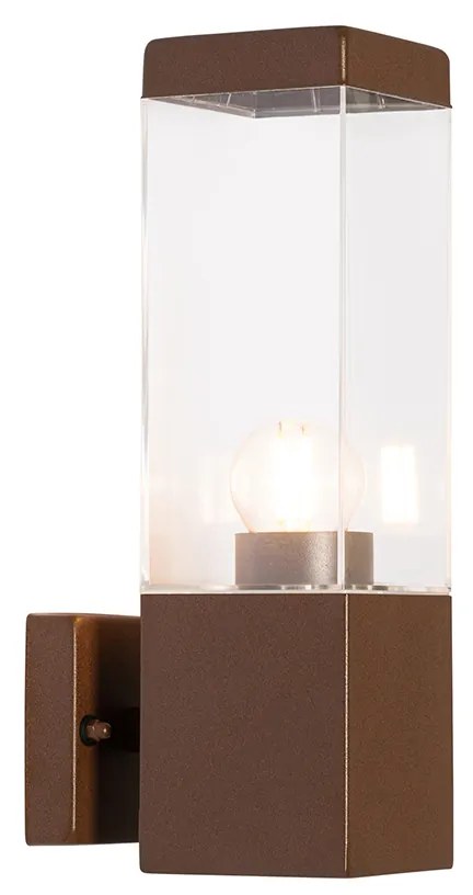 Moderne buiten wandlamp roestbruin - Malios Modern E27 IP44 Buitenverlichting
