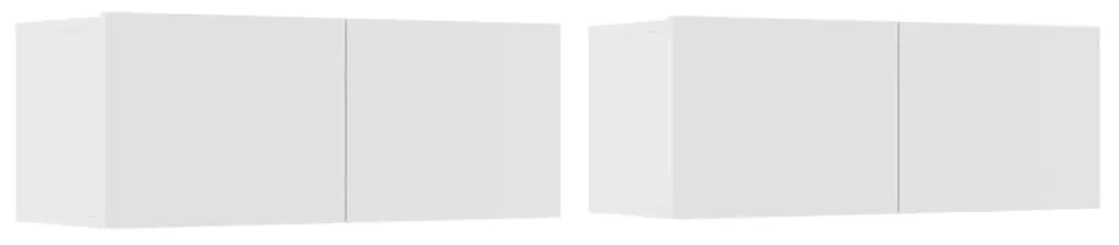 vidaXL Tv-meubels 2 st 80x30x30 cm bewerkt hout wit