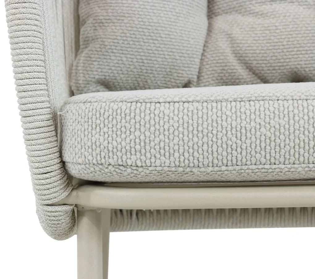 Tuinset 6 personen 220 cm Aluminium/rope Taupe Santika Furniture Sanika
