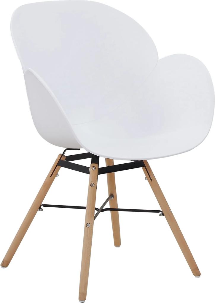 Hearthome & Living | Set van 2 Stoelen Amalia lengte 57.5 cm x breedte 59 cm x hoogte 83.5 cm wit stoelen zitting: 100% | NADUVI outlet