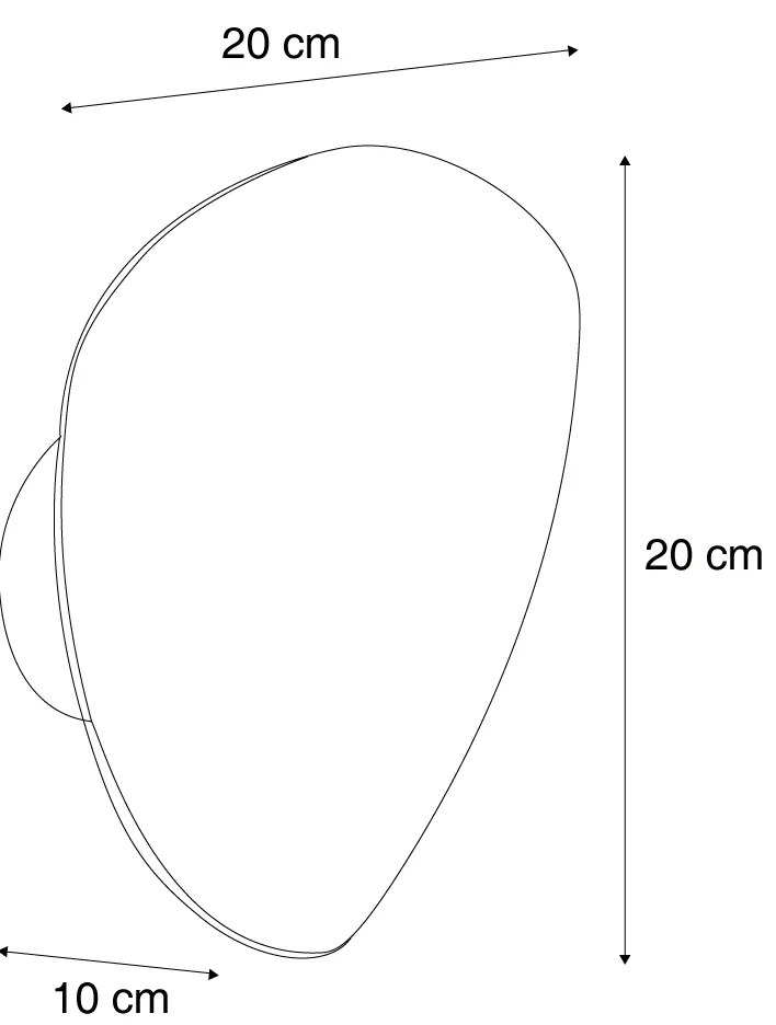 Design wandlamp brons organisch 20 cm 2-lichts - Pulley Design G9 Binnenverlichting Lamp