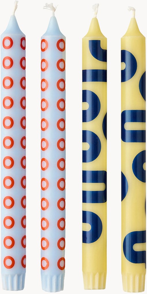Steekkaarsen Happy, 4-delig